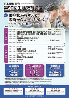 第90回生涯教育講座プログラムが公開されましたポスター